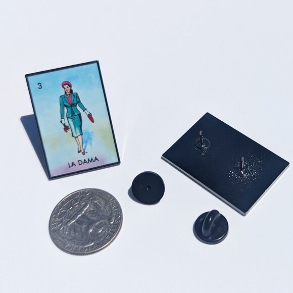 La Dama Pin Loteria Pin For Caps Clothing Enamel Badge Mexican Game Pin Lady Pin - Picture 1 of 5